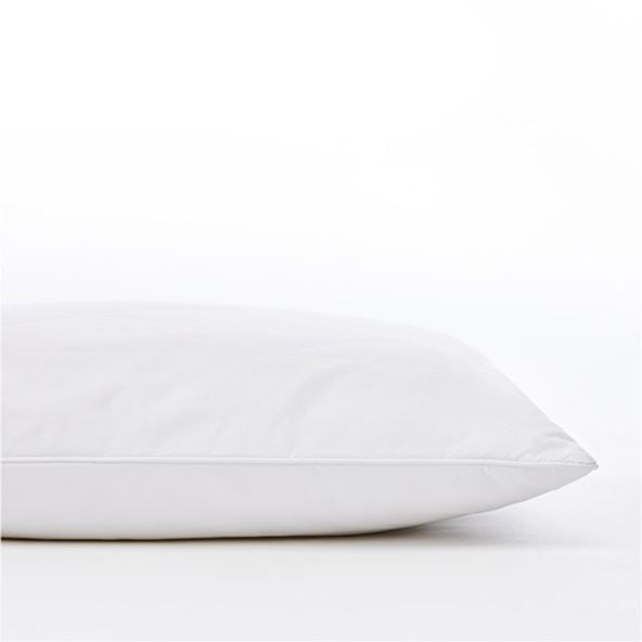 Side-on-view of Kids Bamboo Pillow. 