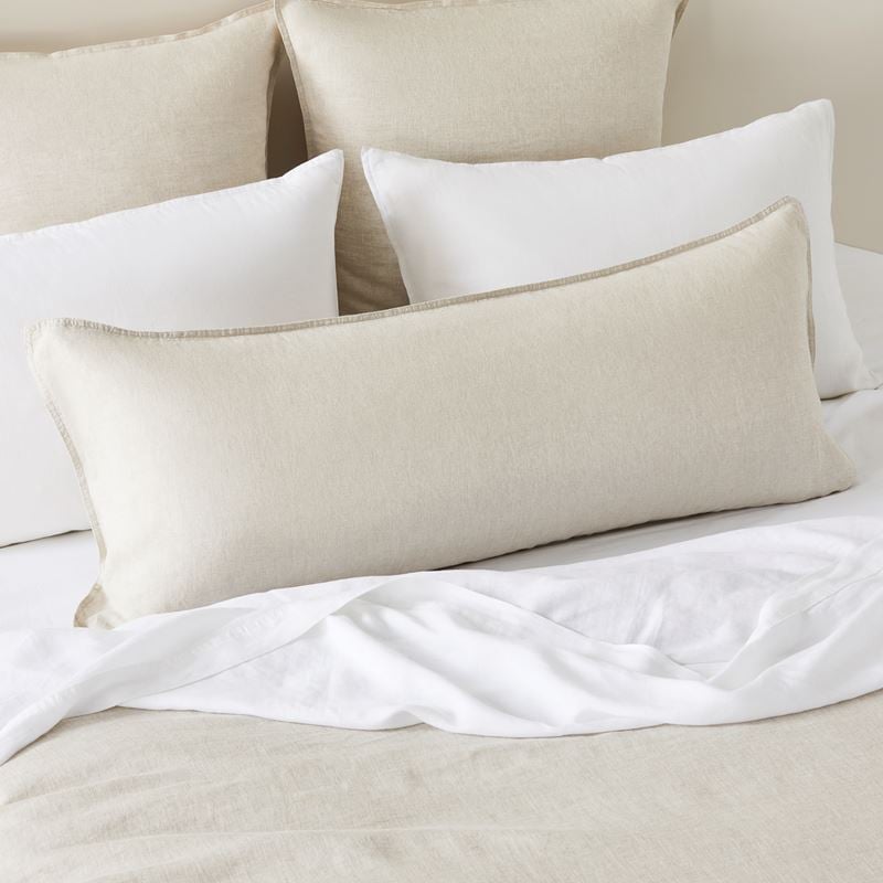 Vintage Washed Linen Linen Bolster Pillowcase
