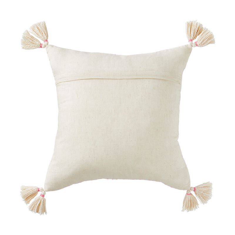 Lenna Elephant Pink Textured Cotton Cushion