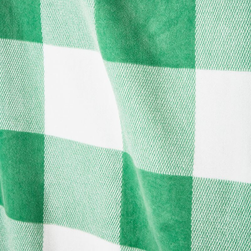 Velour Green Gingham Beach Towel