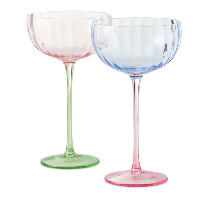 Bardot Pink & Green Cocktail Glass Pack of 2