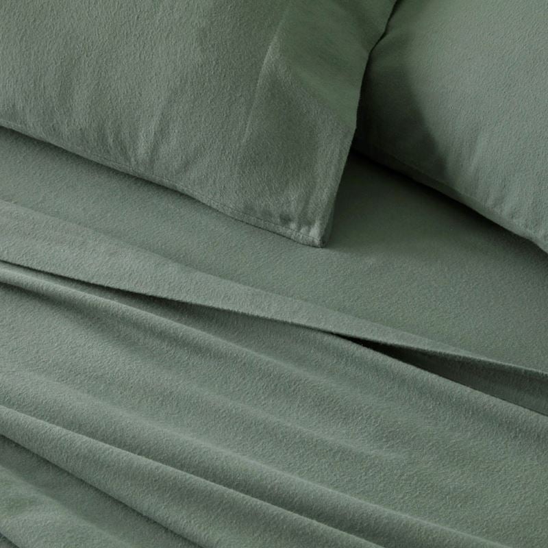 Flannelette Cypress Plain Dye Pillowcases