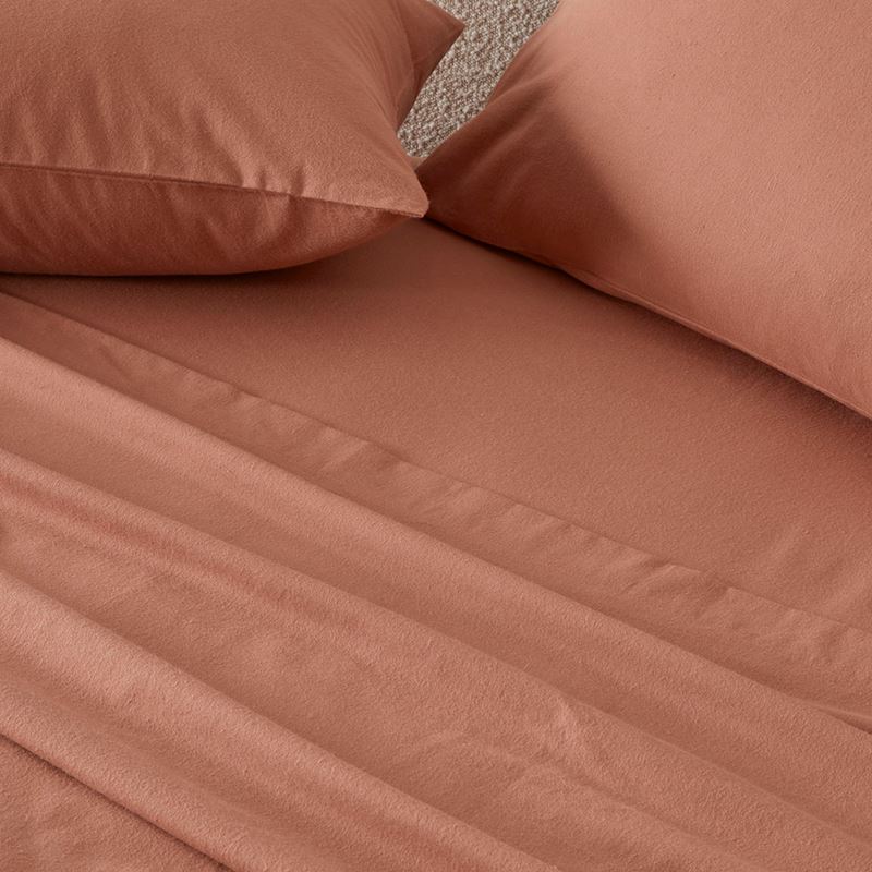 Flannelette Clay Plain Dye Pillowcases