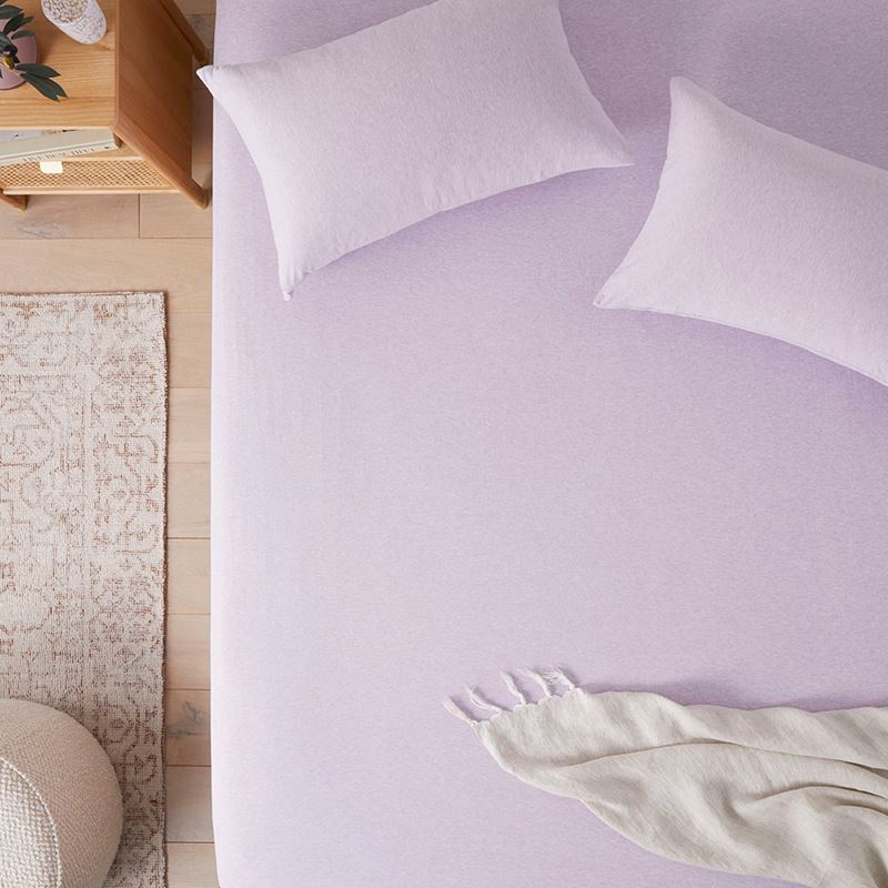 Ultra Soft Jersey Lilac Marle Pillowcases