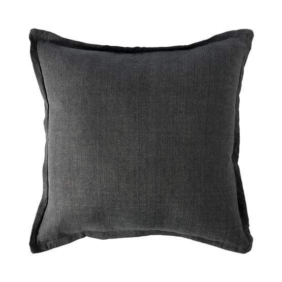 Jamie Linen Charcoal Cotton Cushion