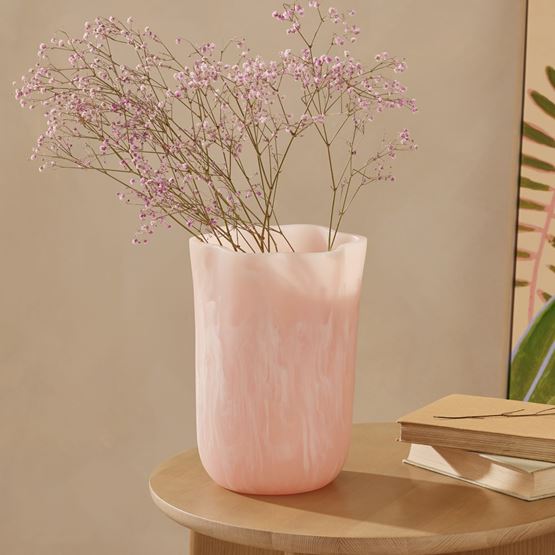 Dahlia Pink Resin Vase