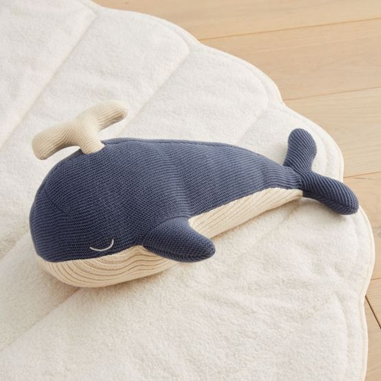 Wally Whale Blue Knitted Toy