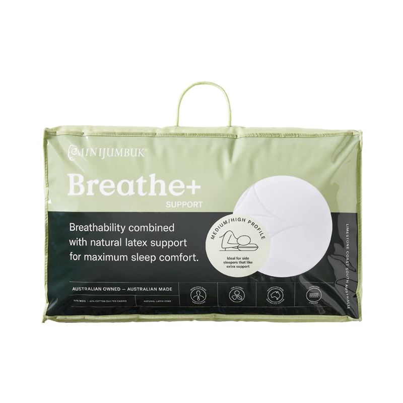 MiniJumbuk Breathe + Support Medium/High - Standard Pillow