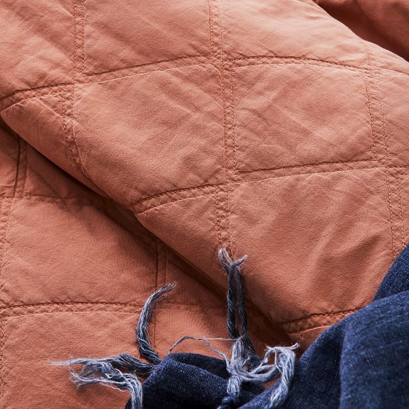Stonewashed Cotton Earth Quilted Coverlet Separates