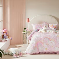Unicorn Squad Pink Quilted Quilt Cover Set