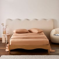 Vintage Washed Linen Hazelnut Sheet Separates