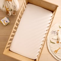 Vintage Washed Linen Coconut Fitted Sheet