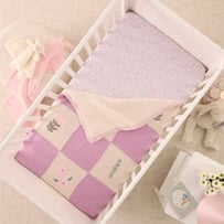 Classic Floral Sherpa Baby Blanket