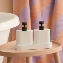 White Twin Dispenser Set