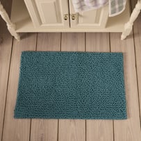Microplush Teal Bobble Bath Mat