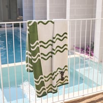 Swell Green Luxe Velour Pocket Beach Towel