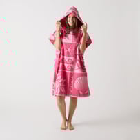 Azalea Pink Hooded Beach Towel