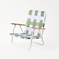Lilac & Green Woven Strap Beach Chair