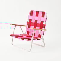 Whitehaven Pink Woven Strap Beach Chair