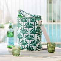 Green Palm Wine Cooler Bag