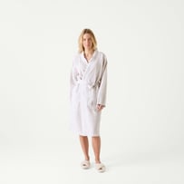 Vintage Washed Linen Linen & White Stripe Robe