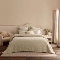 Stonewashed Cotton Pistachio Quilted Coverlet Separates