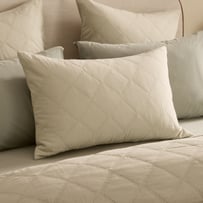 Stonewashed Cotton Pistachio Quilted Pillowcases