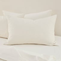 Stonewashed Cotton Coconut Quilted Pillowcases