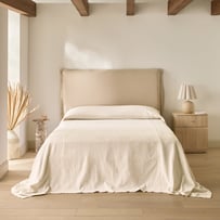 Noa Natural & White Stripe Bedcover Separates