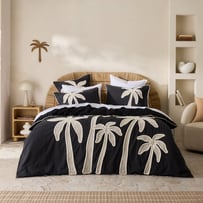 Tahiti Black Tufted Quilt Cover Separates