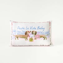 Pasta La Vista Baby Text Pillowcase