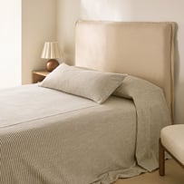 Noa Black & Natural Stripe Bolster Pillowcase