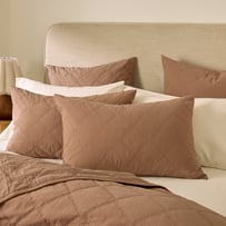 Stonewashed Cotton Fudge Quilted Pillowcases