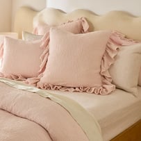 Aspen Dusty Pink Ruffle Pillowcase