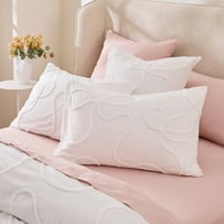 Mia White Tufted Pillowcases