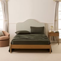 Vintage Washed Linen Thyme Sheet Set