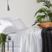 600TC Bamboo Cotton White Flat Sheet Separates