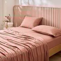 Washed Bamboo Linen Nutmeg Sheet Set