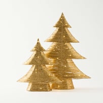 Sparkling Gold Christmas Tree with LED Lights