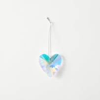 Crystal Drop Clear Heart Decoration