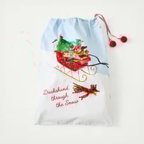 Dachshund Through The Snow Santa Sack