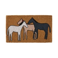 Coir Three Horses Doormat