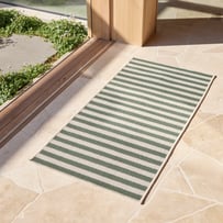 Soho Green & Ivory Stripe Indoor & Outdoor Mat