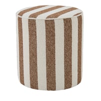 Soli Terracotta Stripe Ottoman