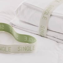 White & Sage Bedlinen Storage Band Set of 6 