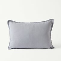 Belgian Light Denim Vintage Washed Linen Long Cushion