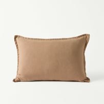 Belgian Hazelnut Vintage Washed Linen Long Cushion