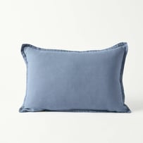Belgian Thunderstorm Vintage Washed Linen Long Cushion