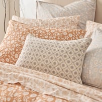 Delhi Woodblock Aasha Tile Linen Cushion