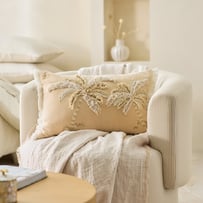 Kaia Sesame Velvet Cushion